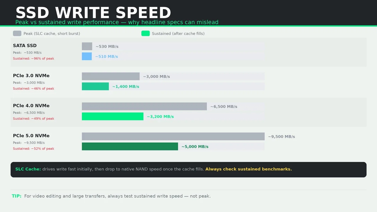 Write speed infographic