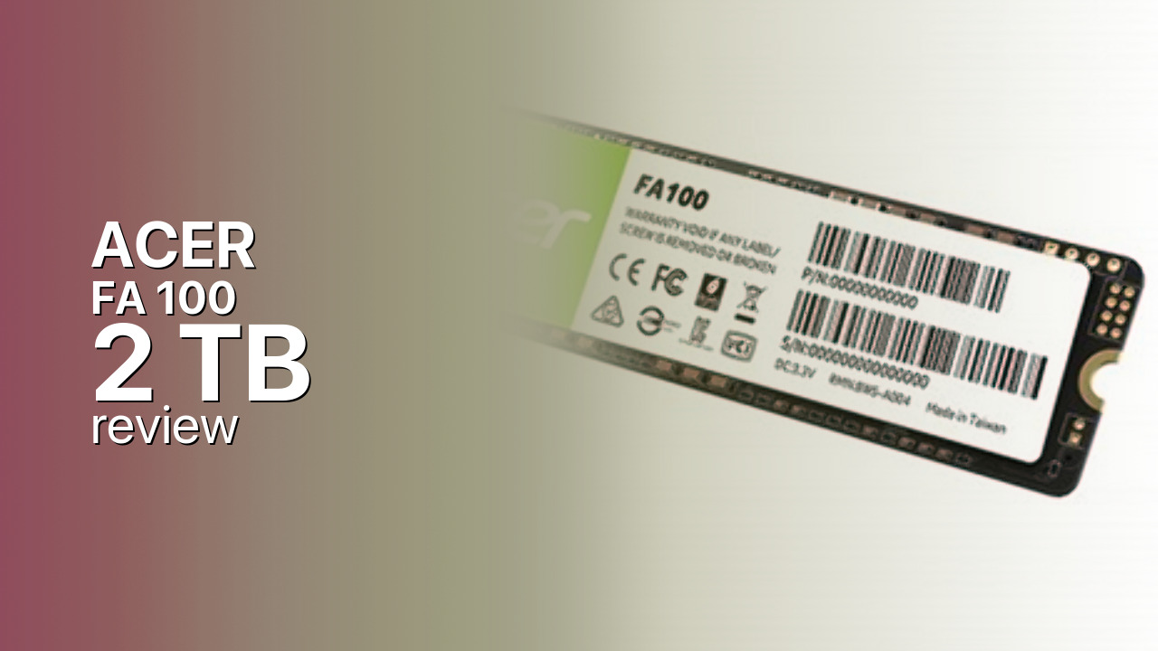 Acer FA100 2TB Review — Big Capacity, Slightly Tamer Numbers Acer FA100 2TB Review — Big Capacity, Slightly Tamer Numbers