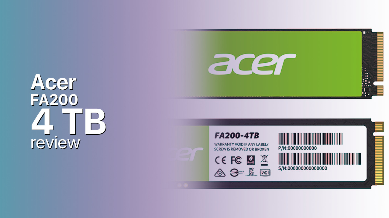 Acer FA200 4 TB: The Max-Capacity PCIe 4.0 QLC NVMe Acer FA200 4 TB: The Max-Capacity PCIe 4.0 QLC NVMe