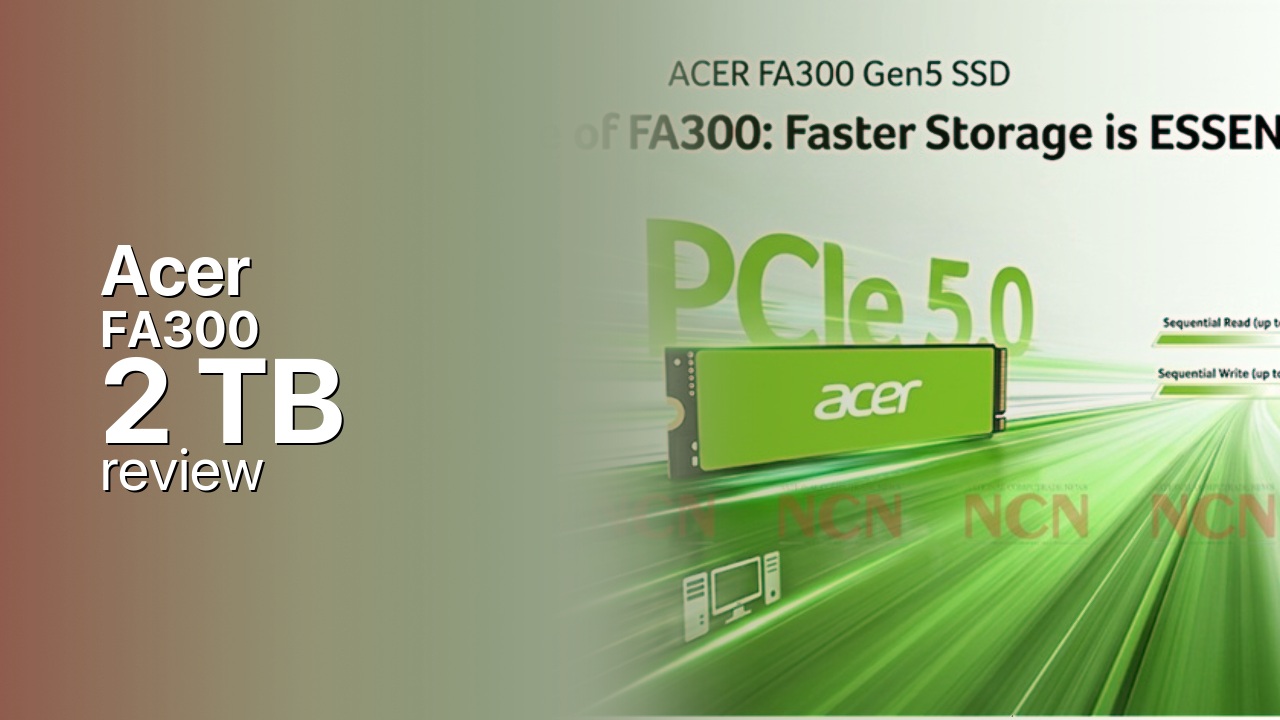 Acer FA300 2TB NVMe SSD detailed specifications