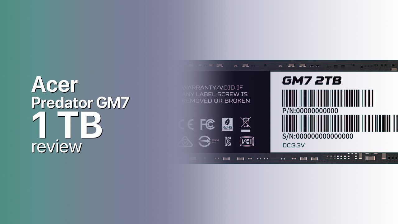 Acer Predator GM7 1 TB: A Value PCIe 4.0 TLC NVMe Acer Predator GM7 1 TB: A Value PCIe 4.0 TLC NVMe