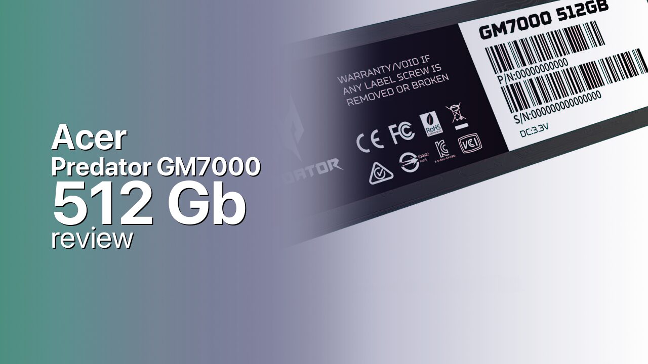 Acer Predator GM7000 512Gb SSD specs