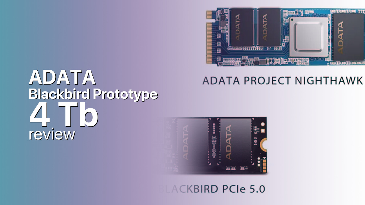 ADATA Blackbird Prototype 4Tb SSD specs