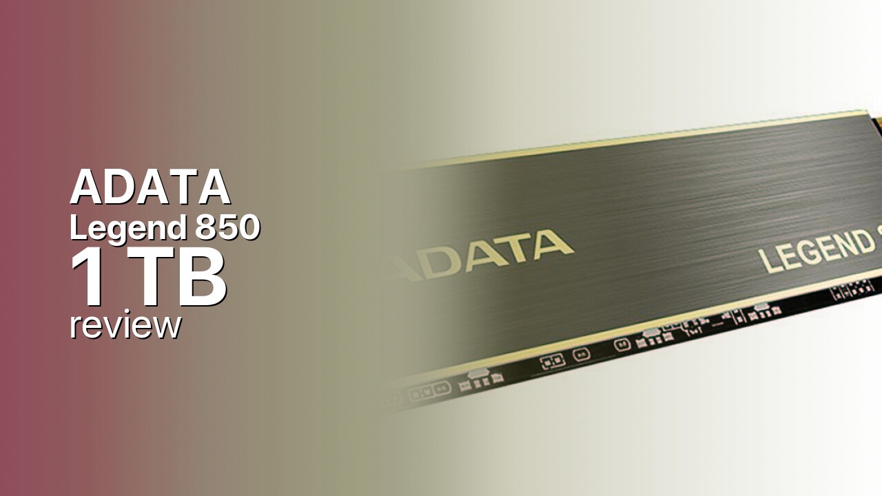 ADATA Legend 850 1 TB: The Value Sweet-Spot in a DRAM-less PCIe 4.0 Line ADATA Legend 850 1 TB: The Value Sweet-Spot in a DRAM-less PCIe 4.0 Line