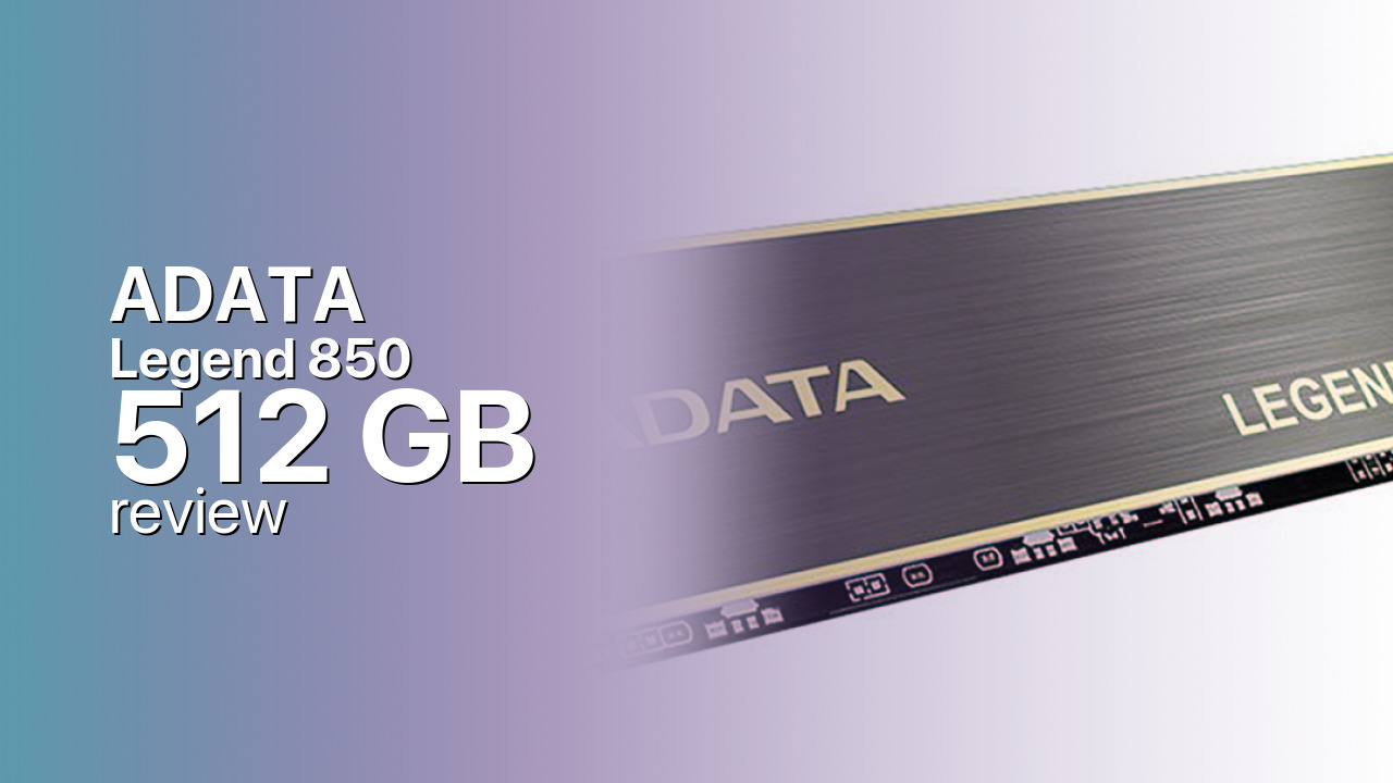 ADATA Legend 850 512 GB: A DRAM-less PCIe 4.0 NVMe SSD ADATA Legend 850 512 GB: A DRAM-less PCIe 4.0 NVMe SSD