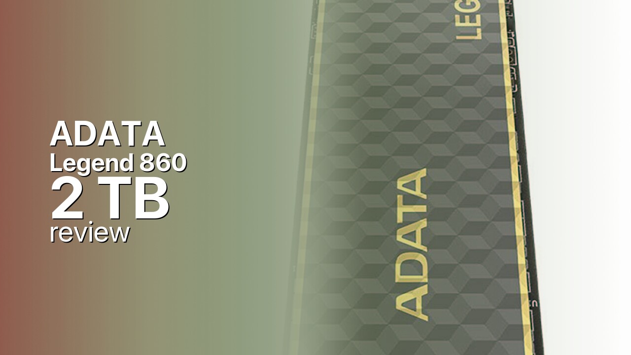 ADATA Legend 860 2 TB: DRAMless Gen4 NVMe with Flagship Write Speeds ADATA Legend 860 2 TB: DRAMless Gen4 NVMe with Flagship Write Speeds