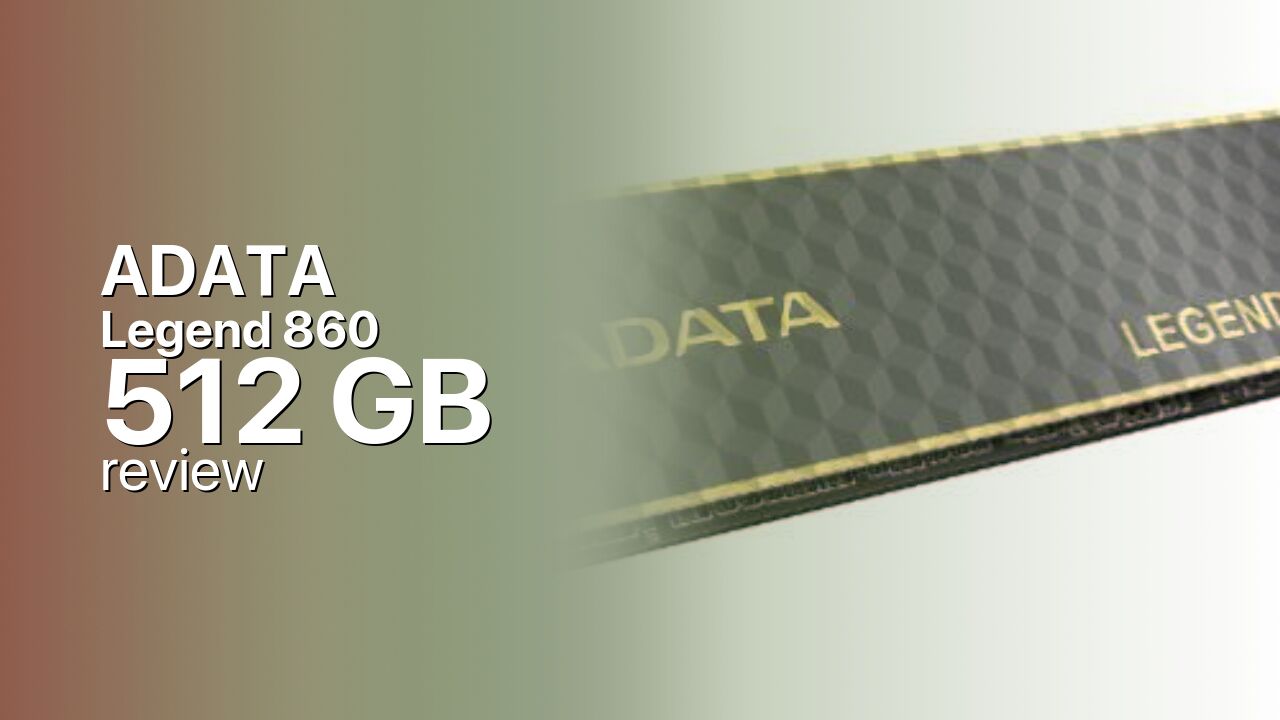 ADATA Legend 860 512GB NVMe technical specs