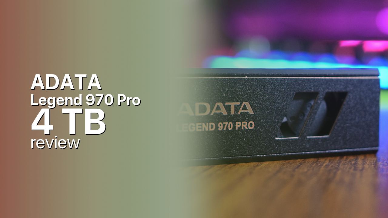 ADATA XPG Legend 970 Pro 4TB full specifications and performance ADATA XPG Legend 970 Pro 4TB full specifications and performance