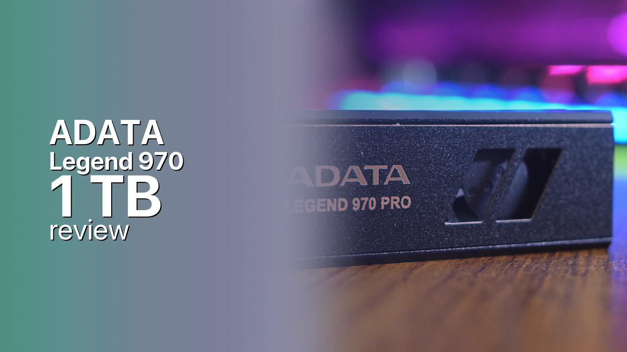 ADATA XPG Legend 970 1TB: The Gen5 SSD With Its Own Fan