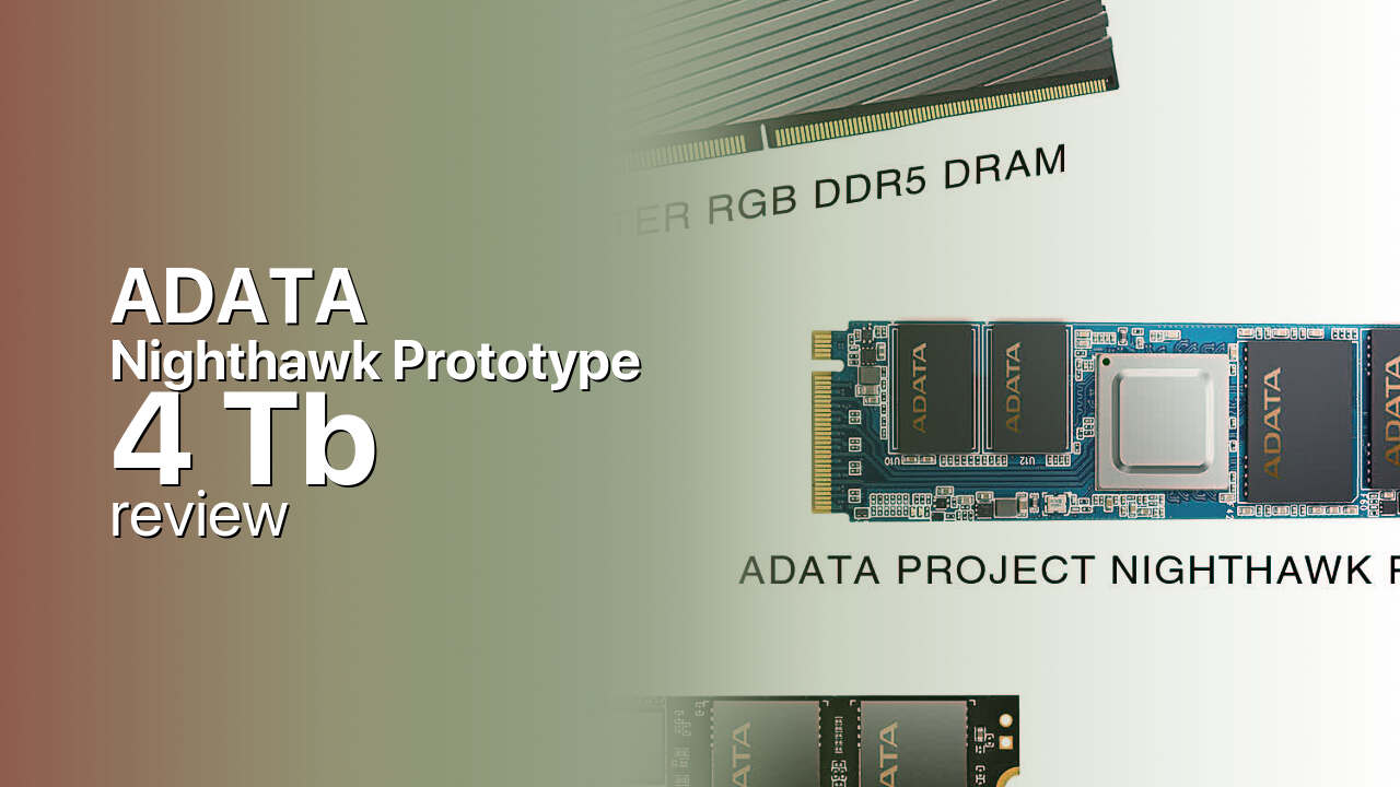 ADATA Nighthawk Prototype 4Tb SSD detailed review