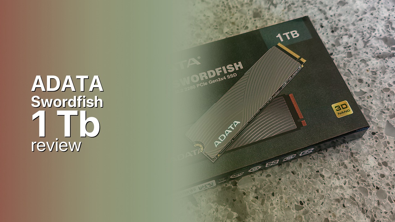 ADATA Swordfish 1Tb NVMe SSD detailed specifications