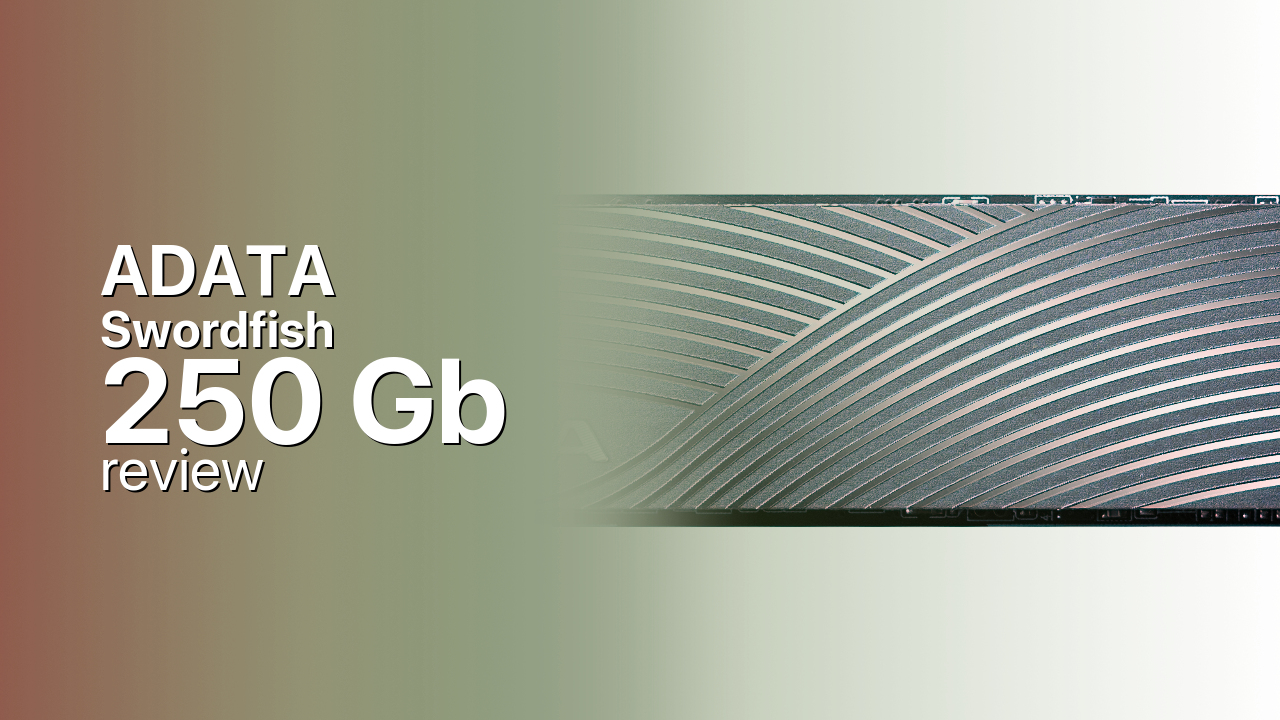 ADATA Swordfish 250Gb SSD tech specs