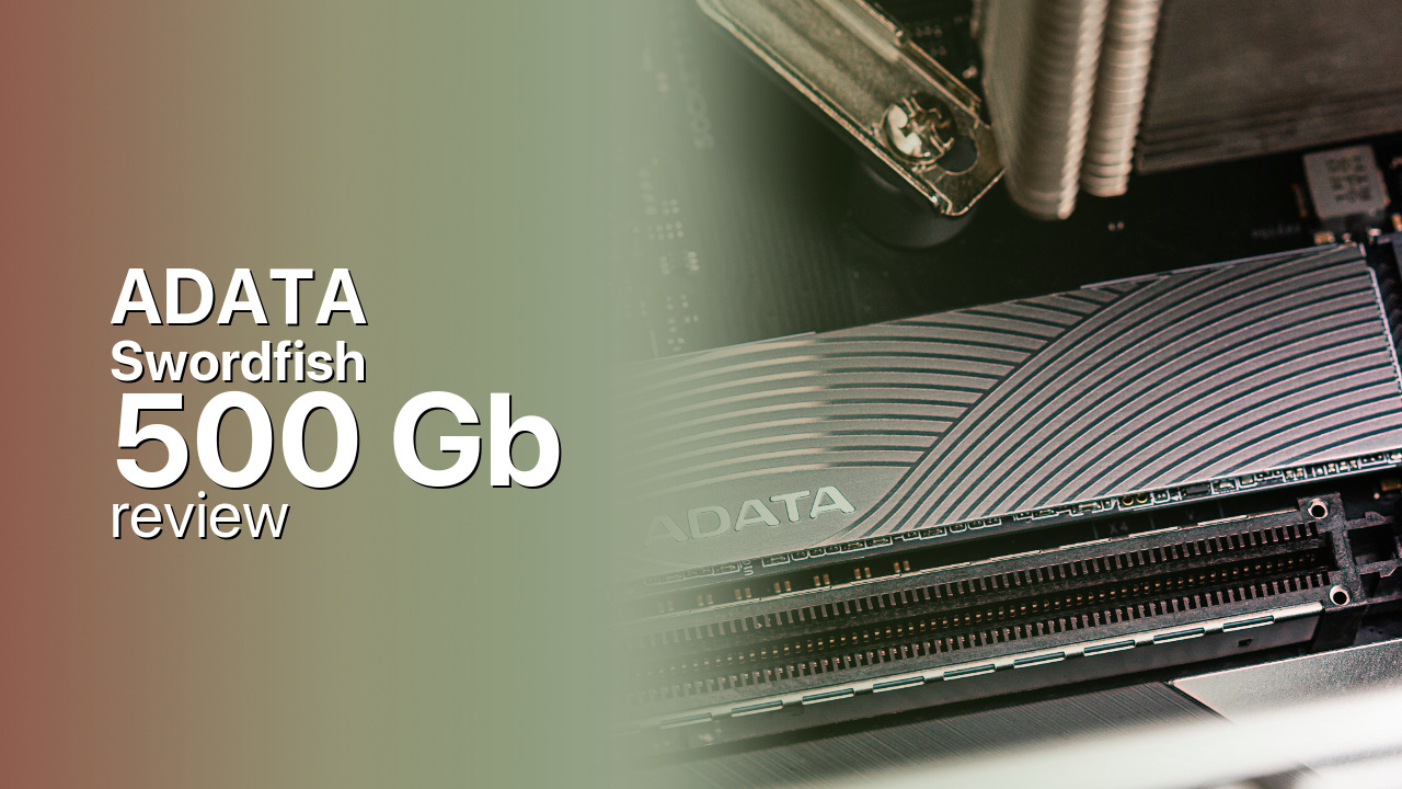 ADATA Swordfish 500Gb SSD tech review