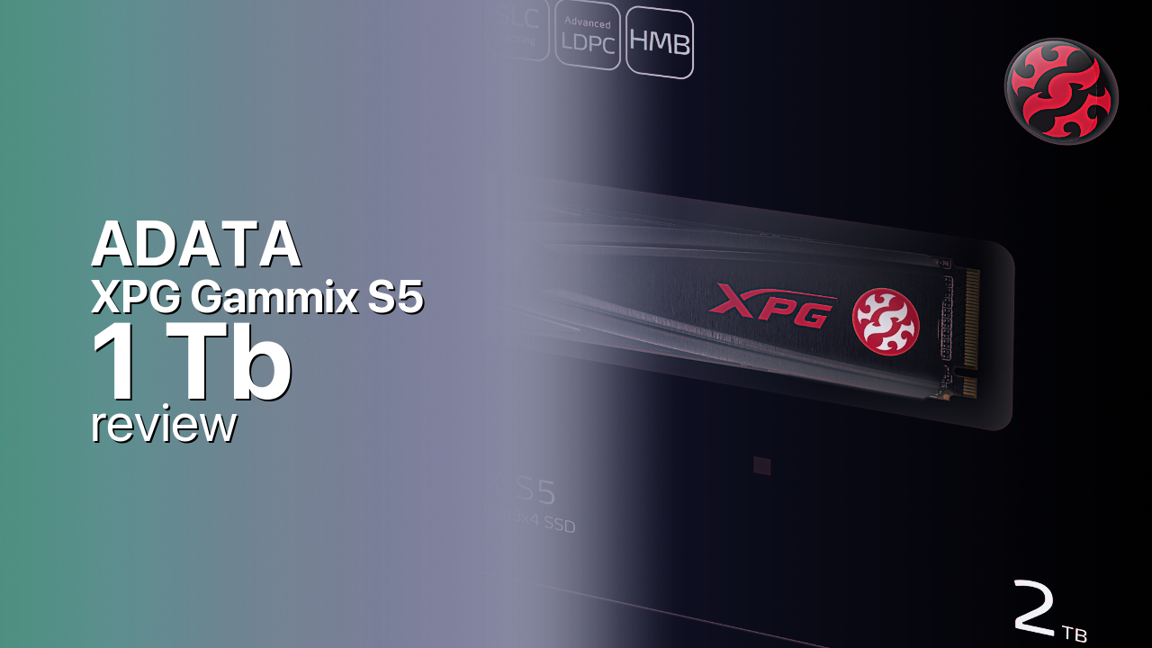 ADATA XPG Gammix S5 1Tb NVMe SSD tech specs