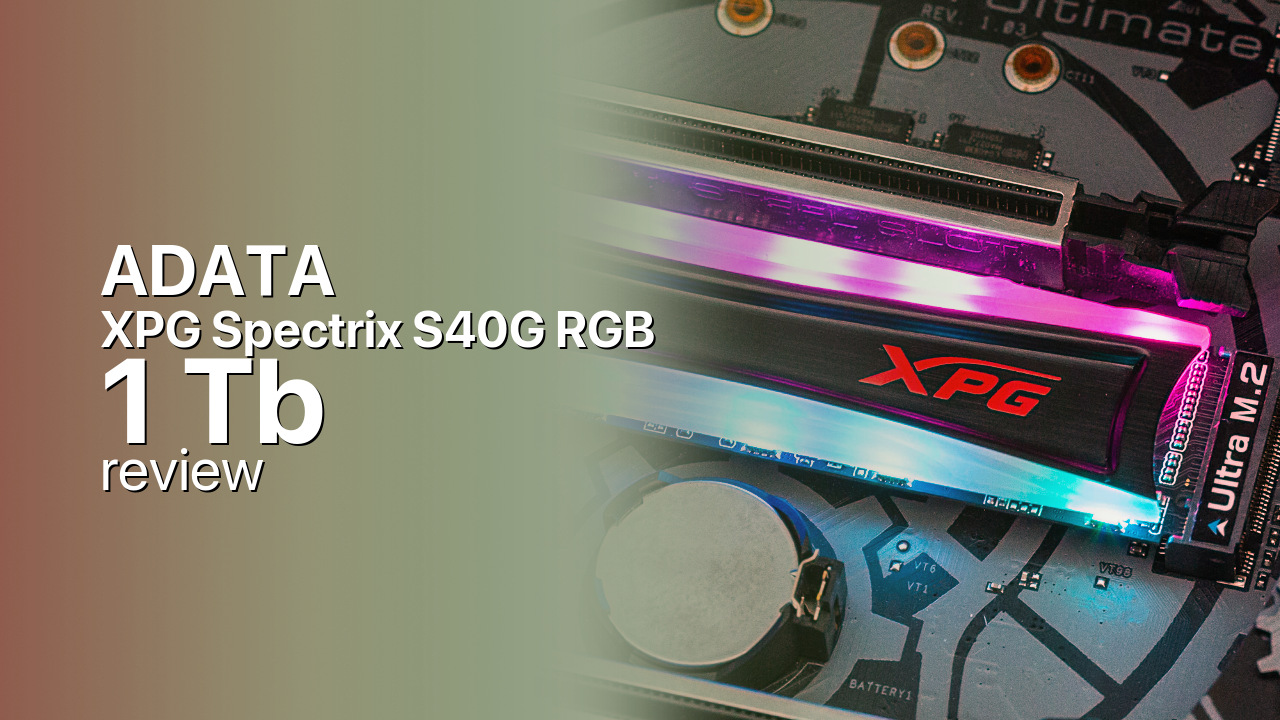 ADATA XPG Spectrix S40G RGB 1Tb SSD tech specs