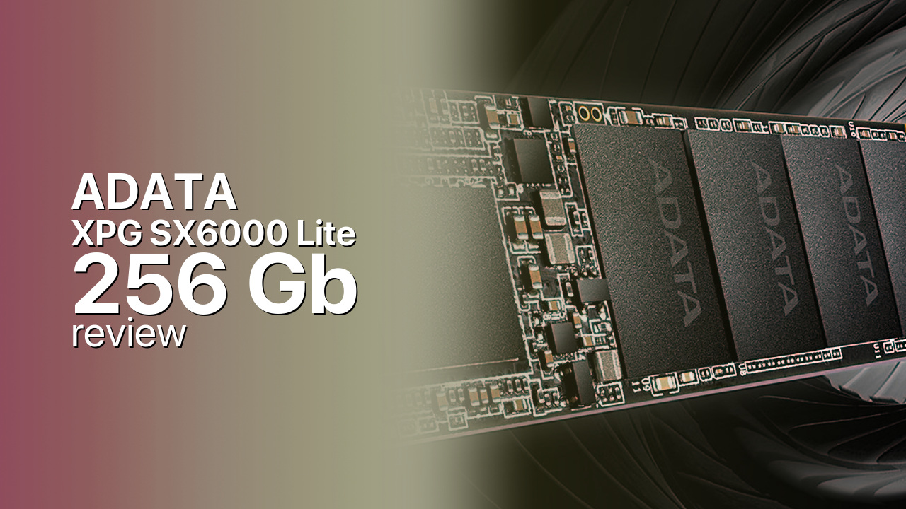 ADATA XPG SX6000 Lite 256Gb NVMe technical specifications