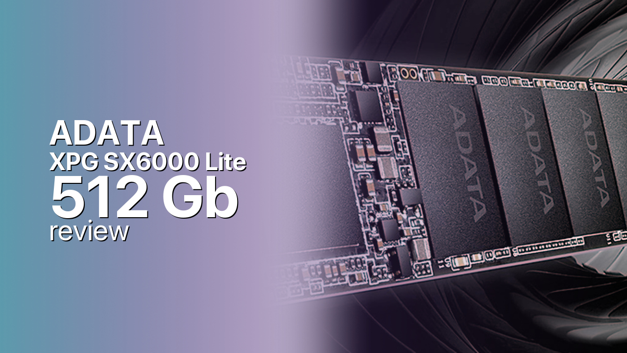 ADATA XPG SX6000 Lite 512Gb NVMe SSD detailed specs