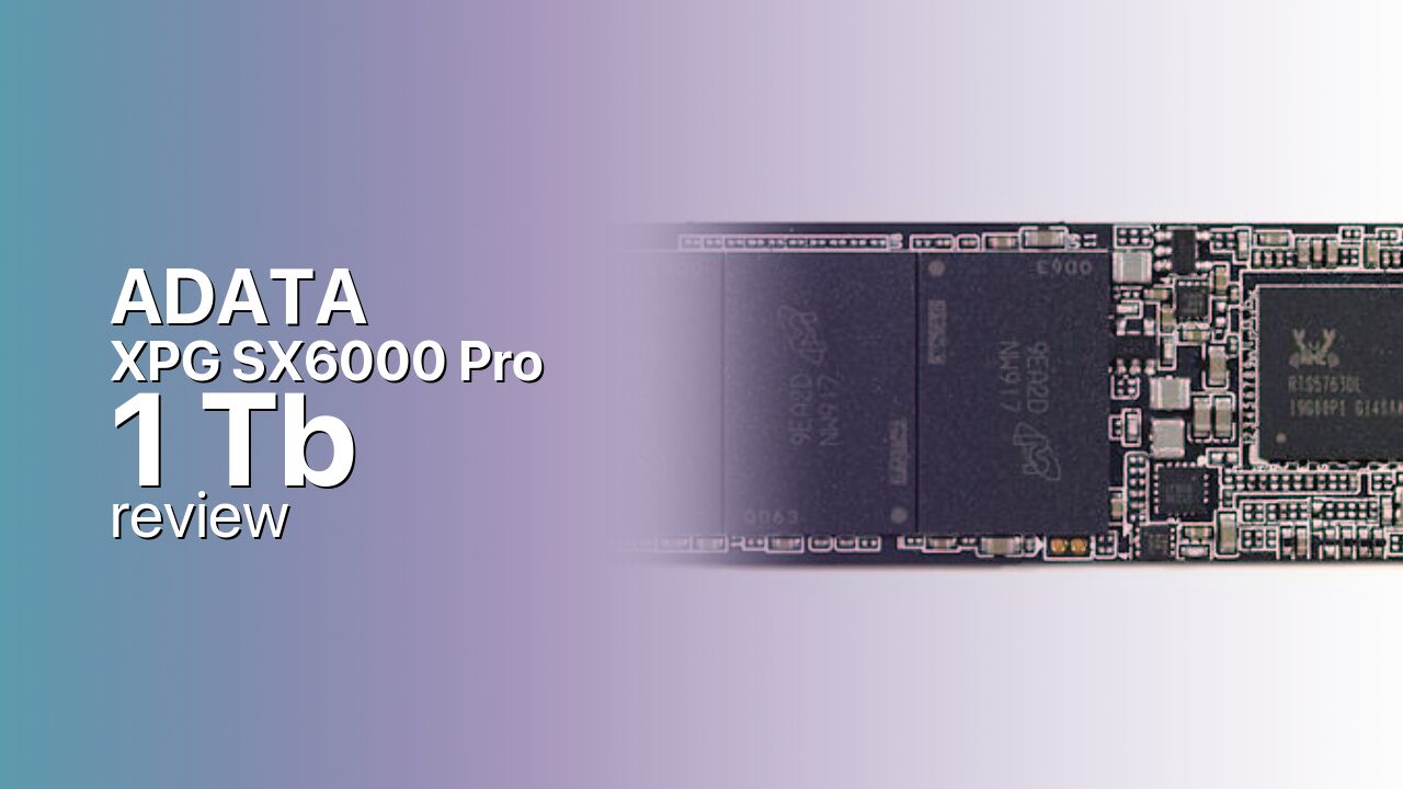 ADATA XPG SX6000 Pro 1Tb SSD tech review