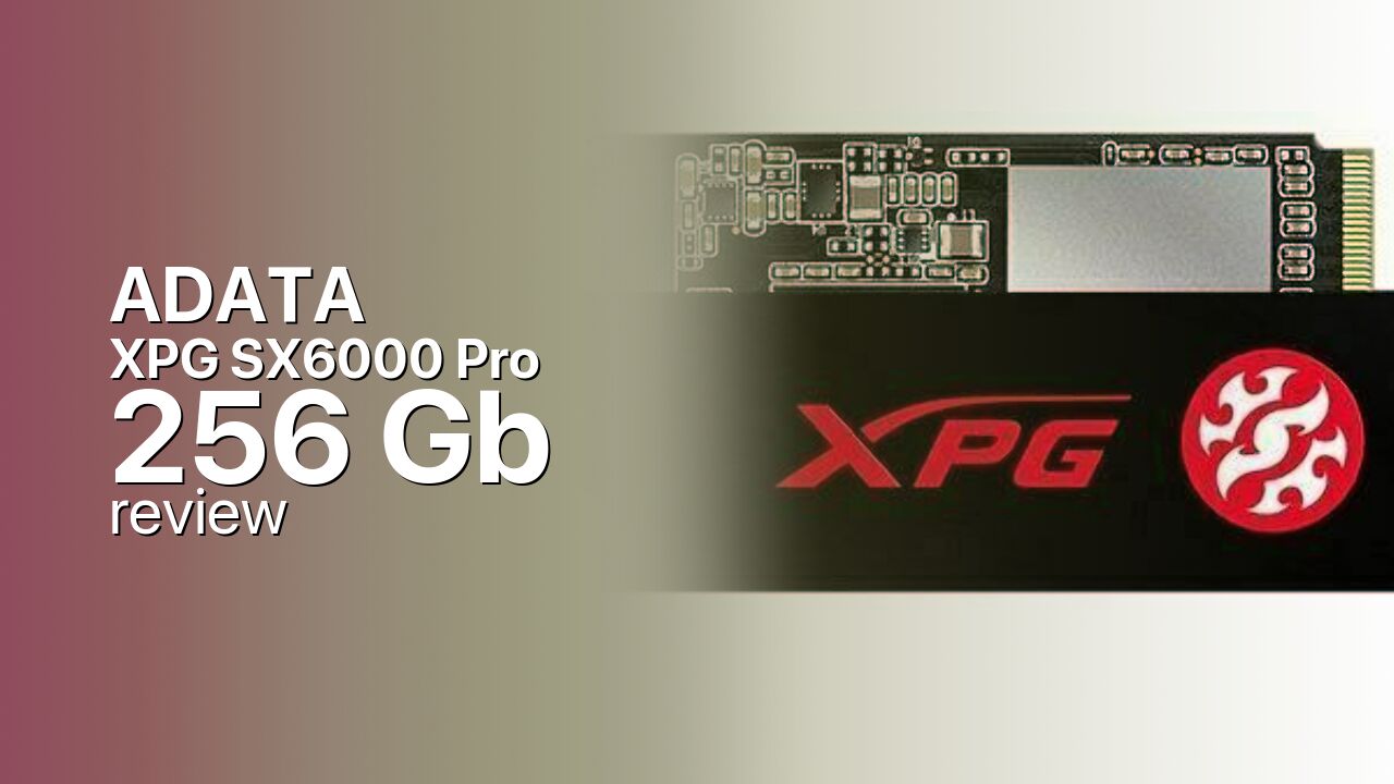 ADATA XPG SX6000 Pro 256Gb SSD tech specs