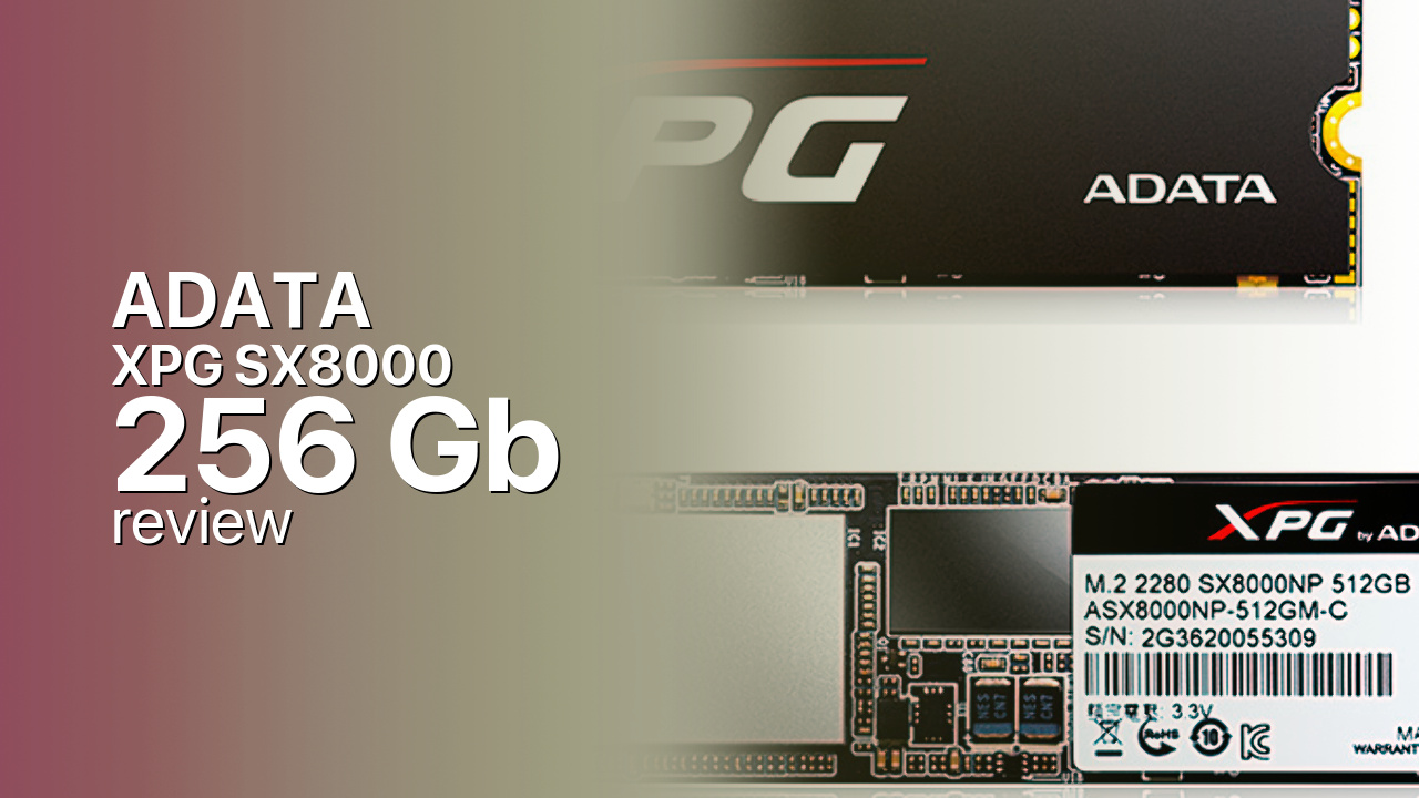 ADATA XPG SX8000 256Gb SSD specifications