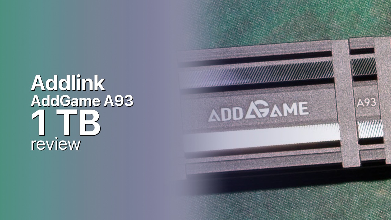 Addlink AddGame A93 1TB: A DRAM-less PCIe 4.0 NVMe with a Heatsink Addlink AddGame A93 1TB: A DRAM-less PCIe 4.0 NVMe with a Heatsink