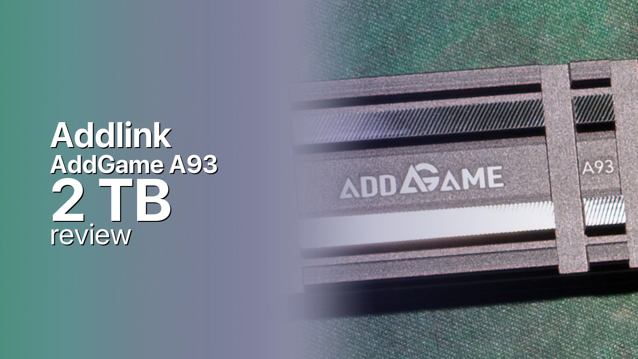 Addlink AddGame A93 2 TB: Flagship-Speed PCIe 4.0 with a Factory Heatsink