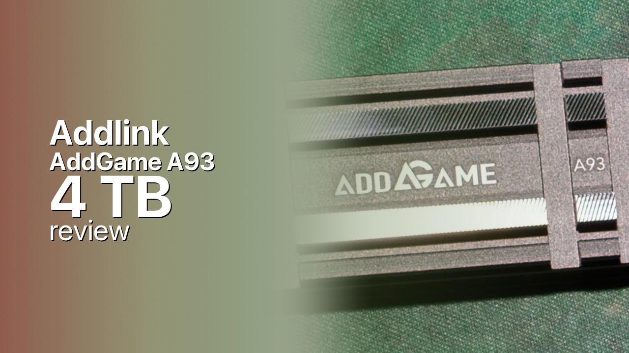 Addlink AddGame A93 4TB: The Flagship DRAM-less PCIe 4.0 NVMe