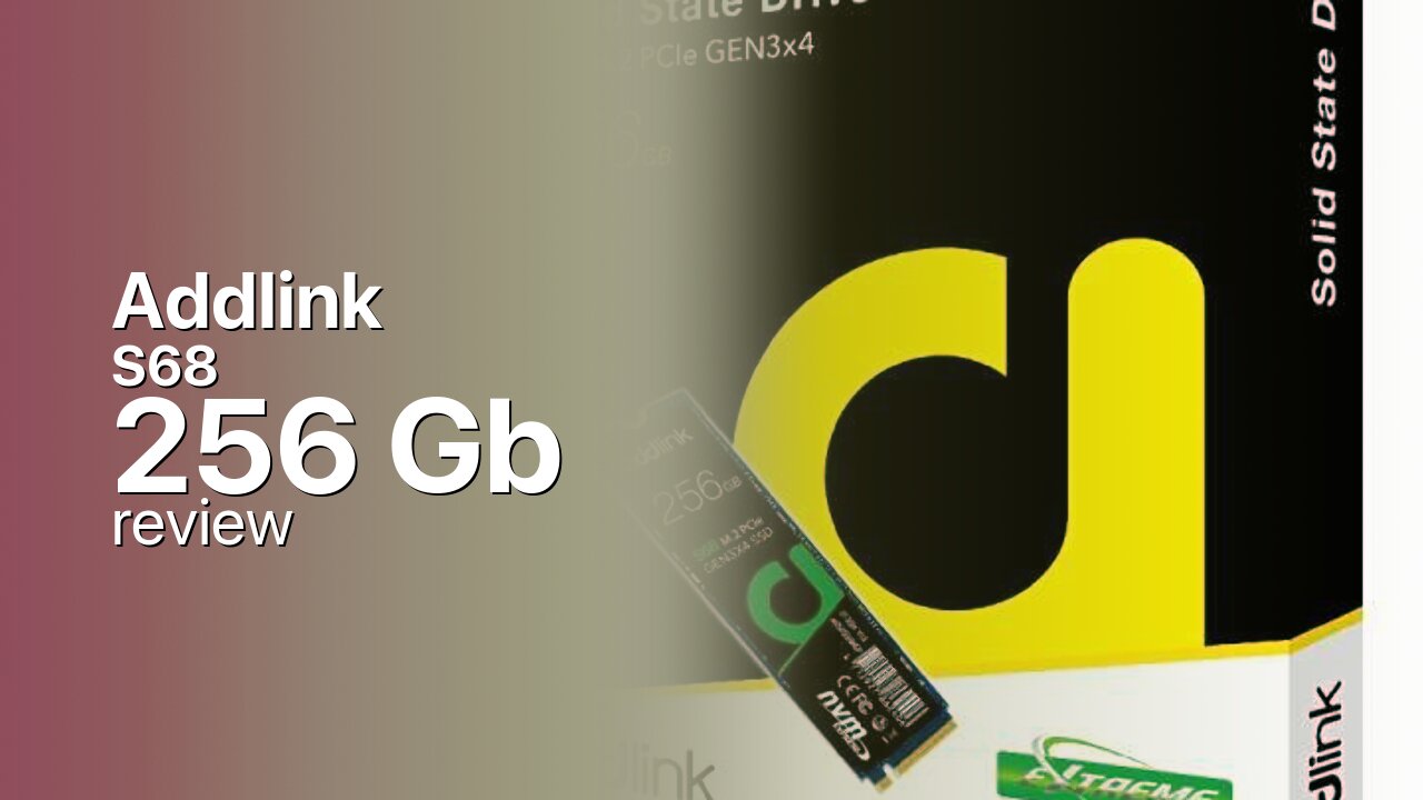 Addlink S68 256Gb NVMe SSD technical review