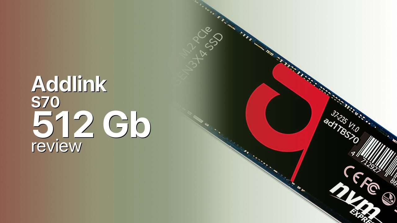 Addlink S70 512Gb SSD detailed specifications