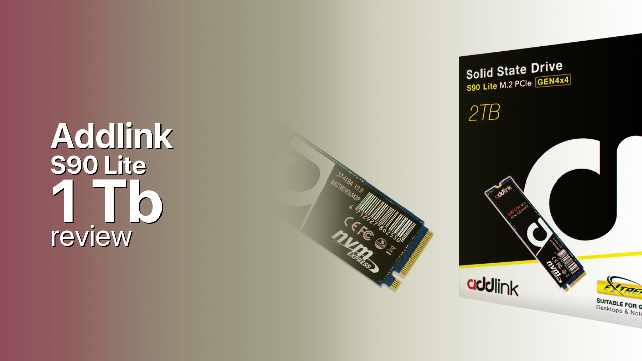 Addlink S90 Lite 1Tb NVMe tech review