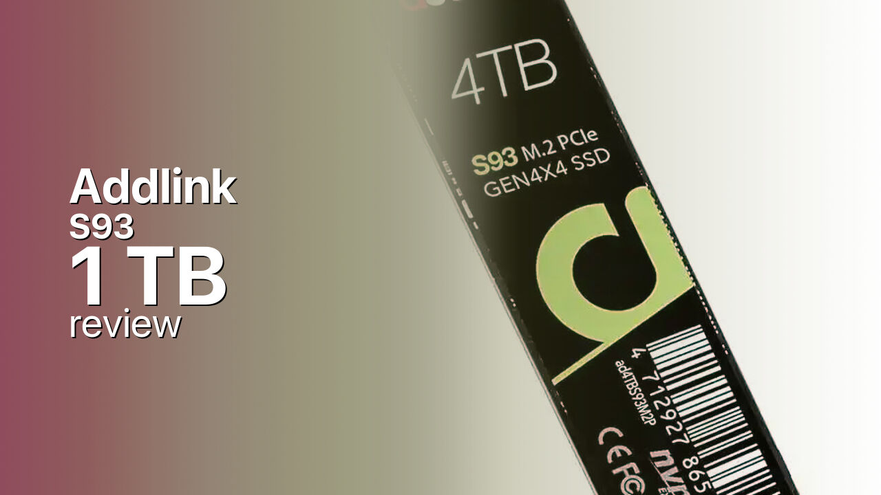 Addlink S93 1TB: An Ultra-Slim DRAM-less PCIe 4.0 NVMe for Laptops