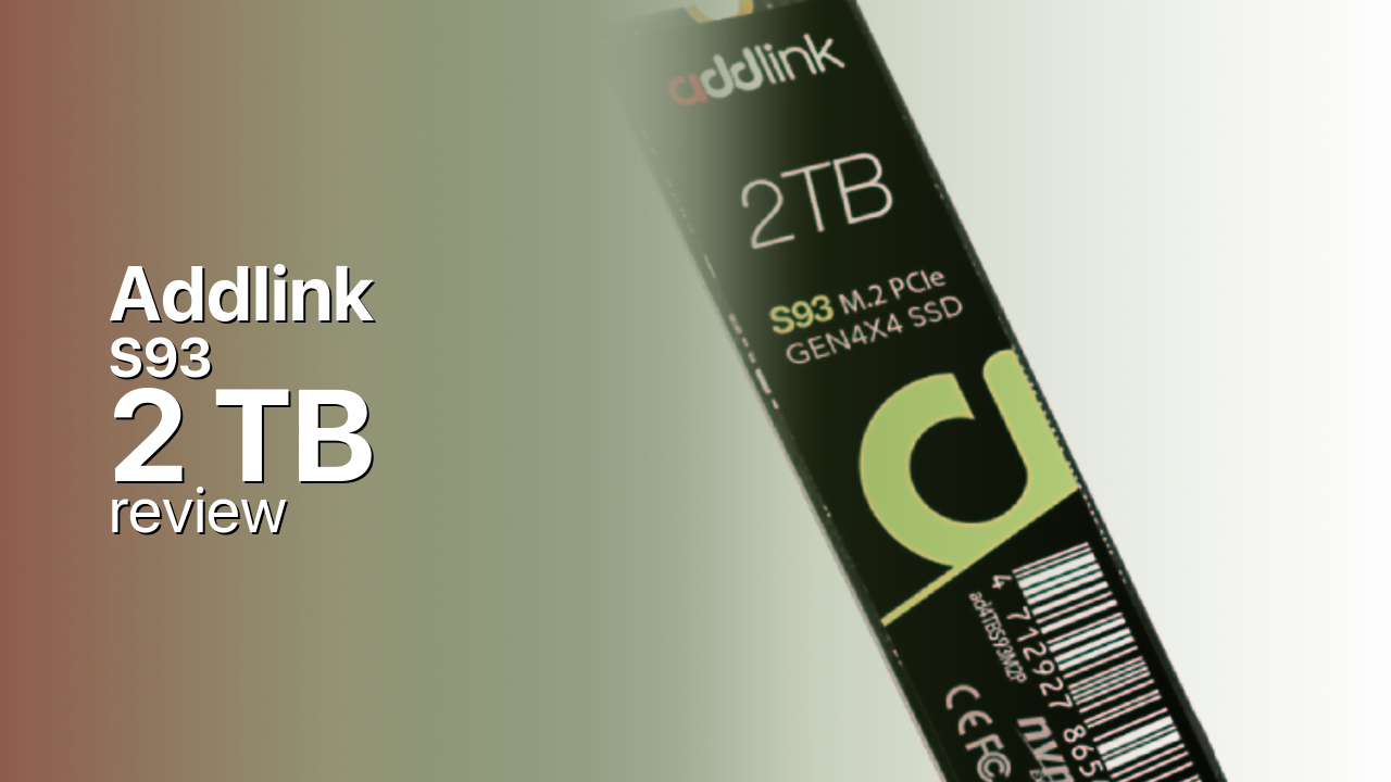 Addlink S93 2TB: The Sweet Spot in Addlink's Ultra-Slim PCIe 4.0 SSD Lineup Addlink S93 2TB: The Sweet Spot in Addlink's Ultra-Slim PCIe 4.0 SSD Lineup