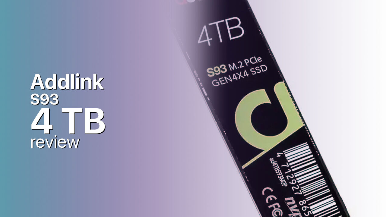 Addlink S93 4 TB: The Capacity Flagship of Addlink's DRAM-less Line Addlink S93 4 TB: The Capacity Flagship of Addlink's DRAM-less Line