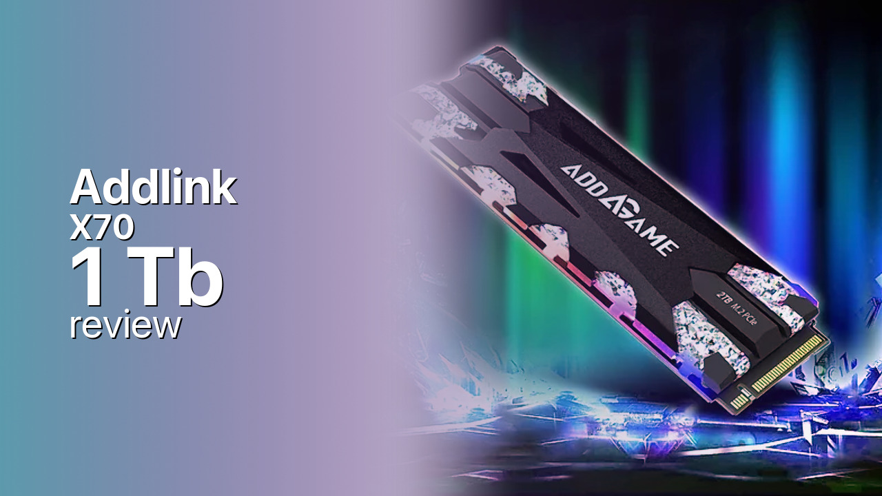 Addlink X70 1Tb NVMe SSD detailed specs