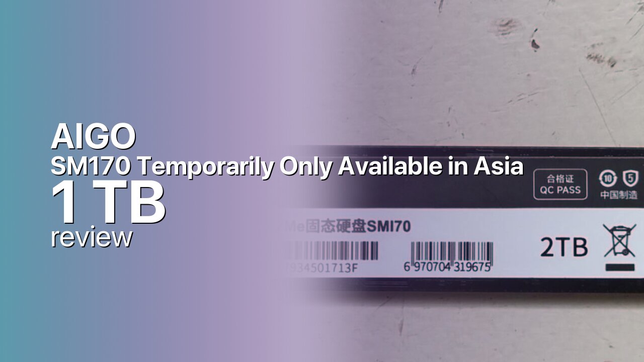 AIGO SM170 1 TB: A 7,400 MB/s DRAM-less Contender on the SM2268XT AIGO SM170 1 TB: A 7,400 MB/s DRAM-less Contender on the SM2268XT