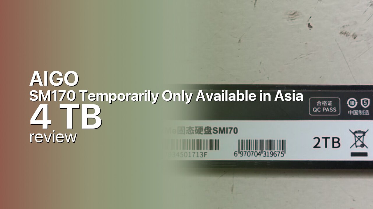 AIGO SM170 4 TB: The 7,200 TBW Capacity Flagship AIGO SM170 4 TB: The 7,200 TBW Capacity Flagship