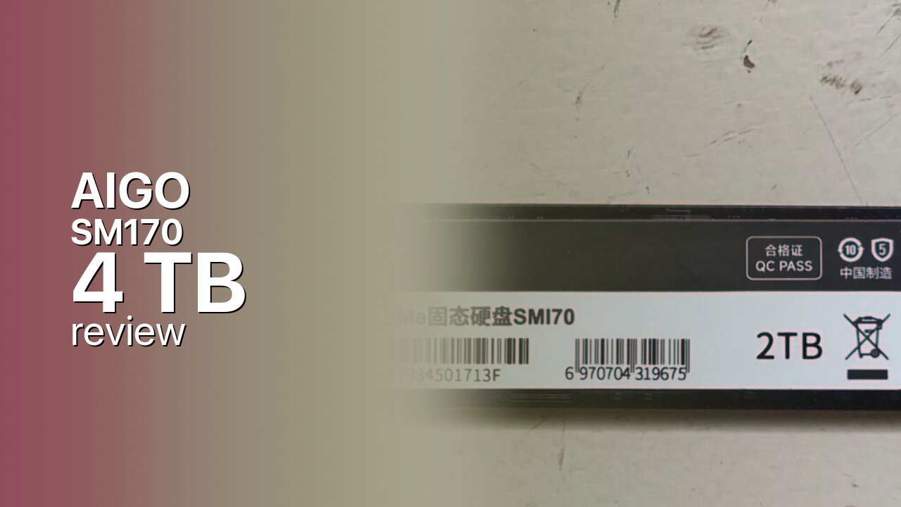 AIGO SM170 4 TB: The 7,200 TBW Capacity Flagship AIGO SM170 4 TB: The 7,200 TBW Capacity Flagship