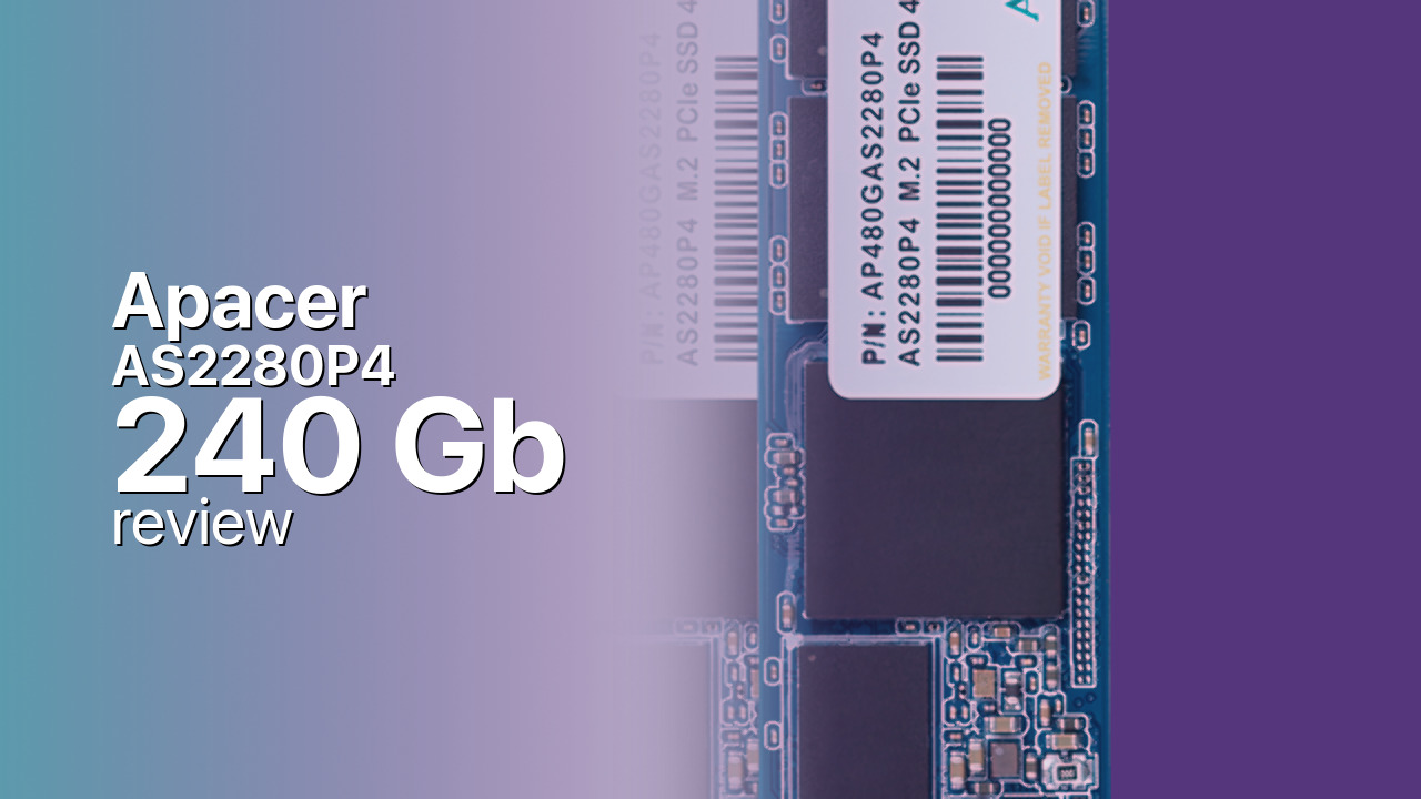 Apacer AS2280P4 240Gb NVMe SSD tech specifications
