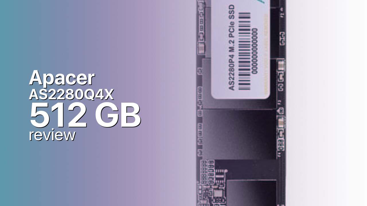 Apacer AS2280Q4X 512 GB: A Budget Gen4 Drive With a Heat Spreader