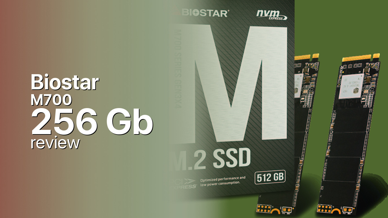 Biostar M700 256Gb NVMe SSD technical specs