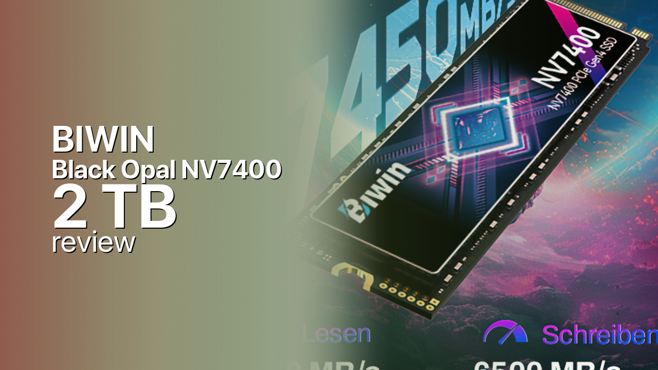 BIWIN Black Opal NV7400 2TB NVMe SSD detailed specs BIWIN Black Opal NV7400 2TB NVMe SSD detailed specs