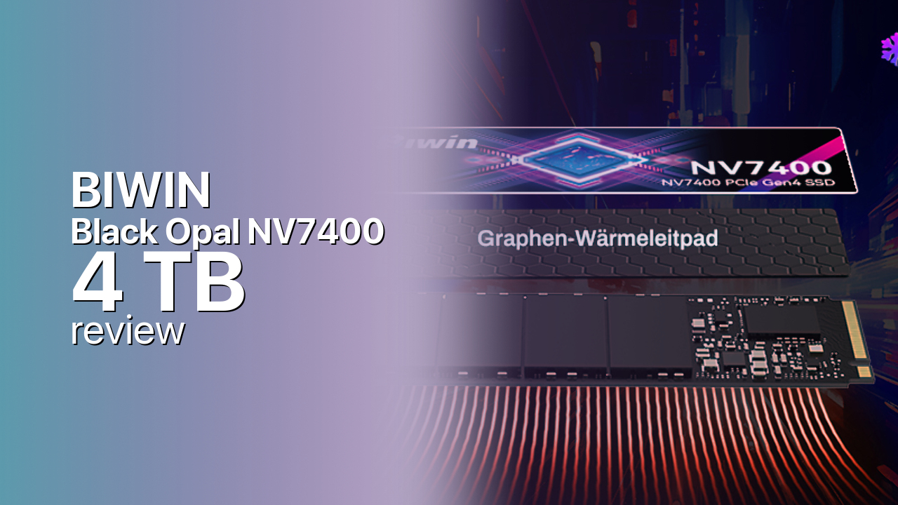 BIWIN Black Opal NV7400 4TB NVMe SSD review BIWIN Black Opal NV7400 4TB NVMe SSD review