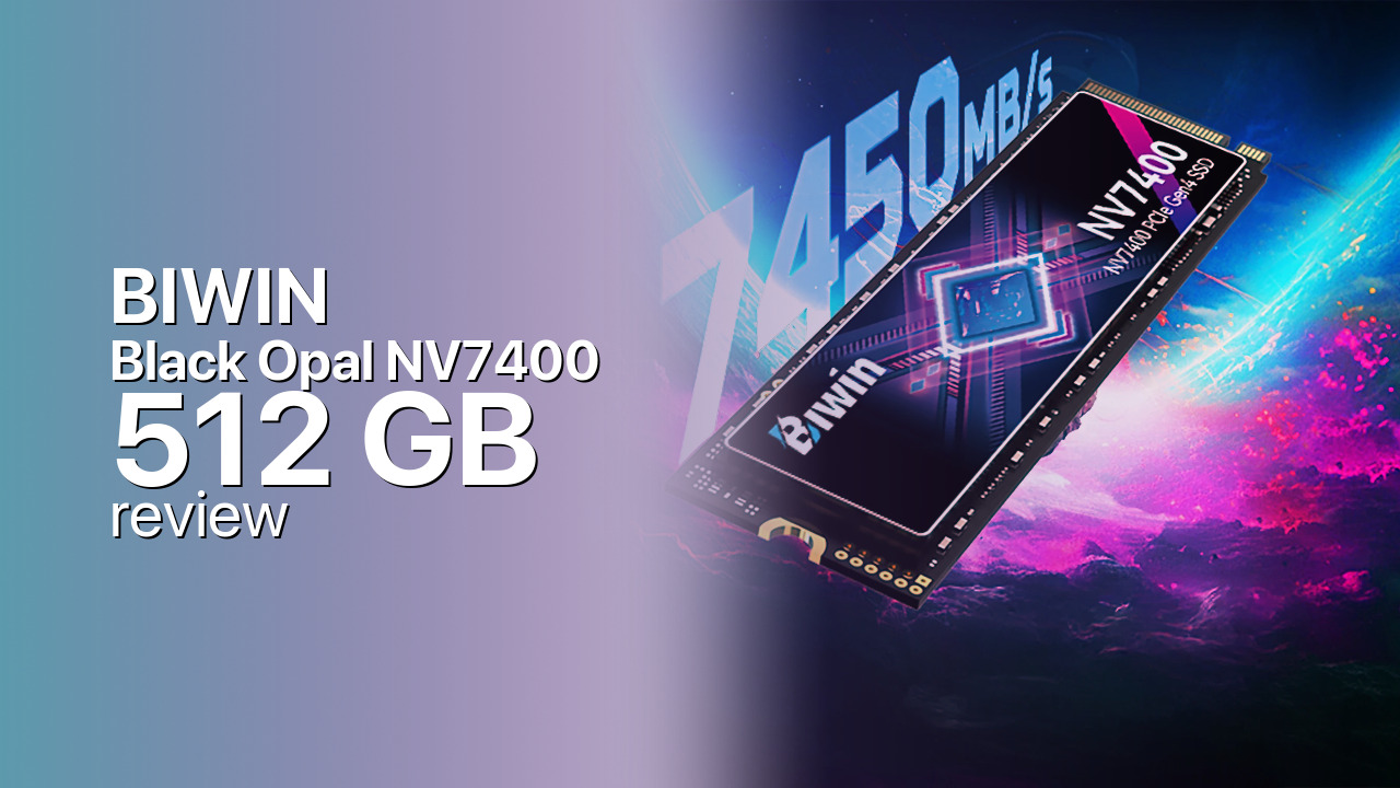 BIWIN Black Opal NV7400 512GB NVMe SSD specifications BIWIN Black Opal NV7400 512GB NVMe SSD specifications
