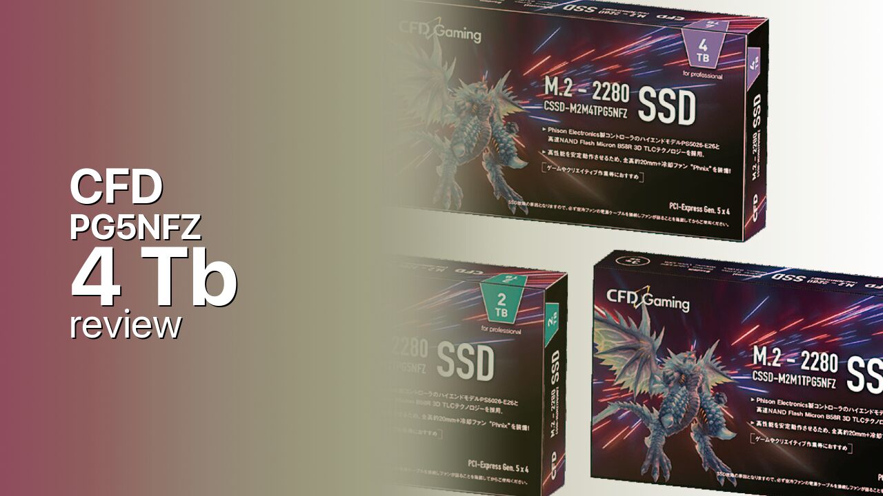 CFD PG5NFZ 4Tb SSD specs