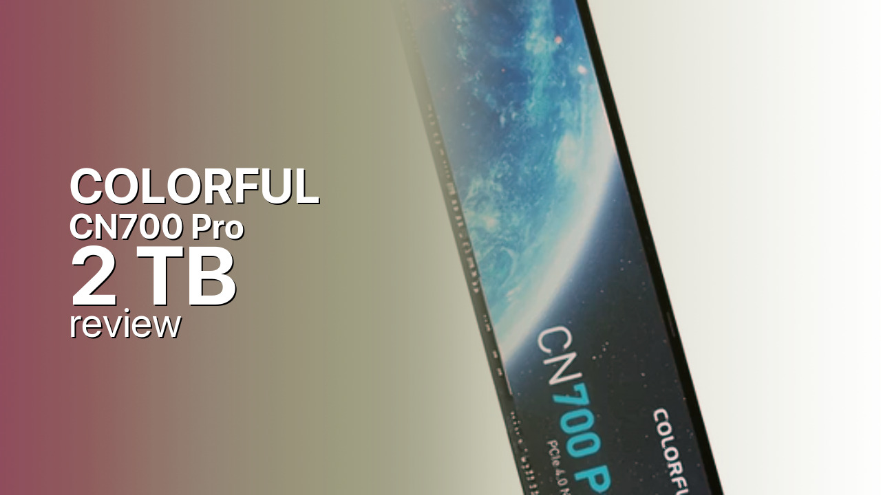 COLORFUL CN700 Pro 2TB SSD detailed review
