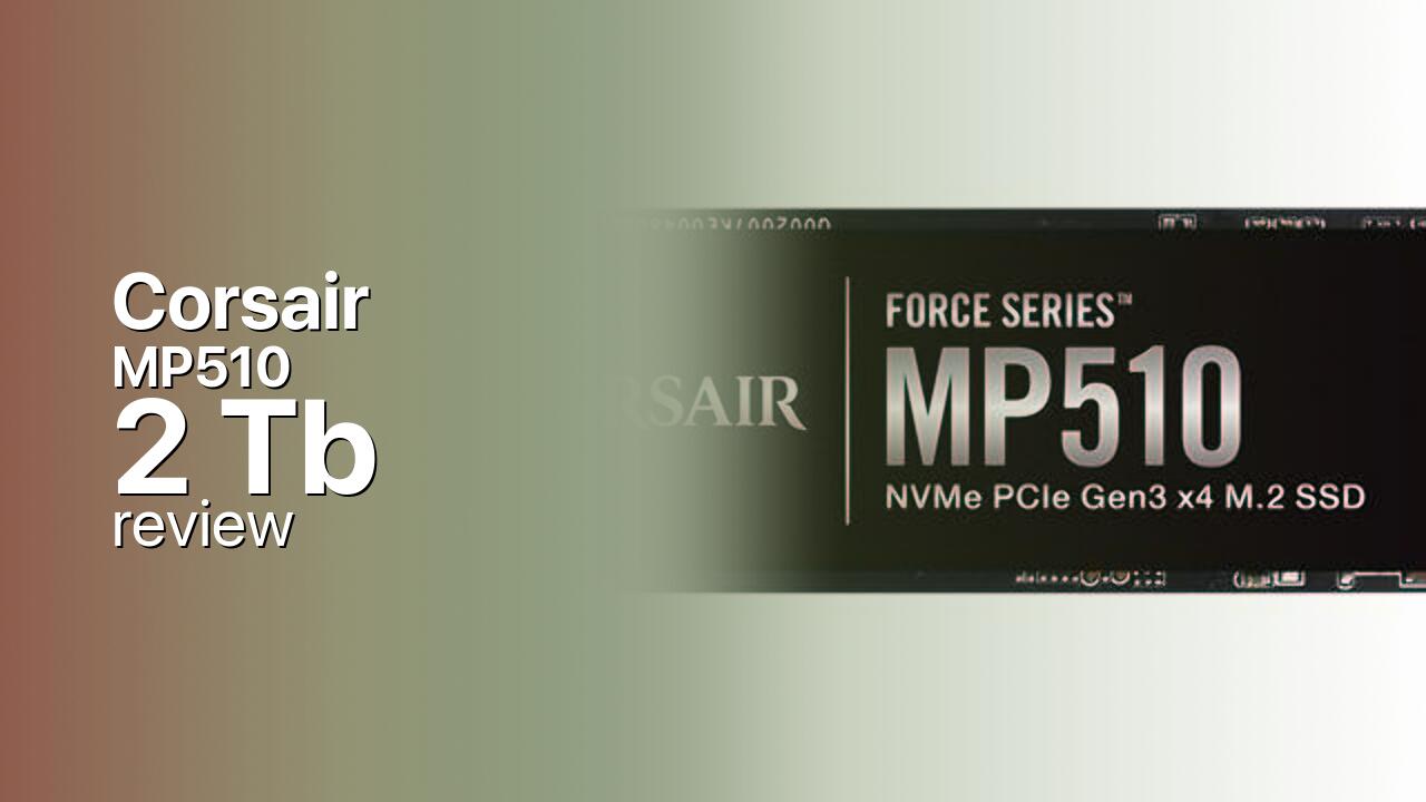 Corsair MP510 2Tb NVMe SSD detailed specifications