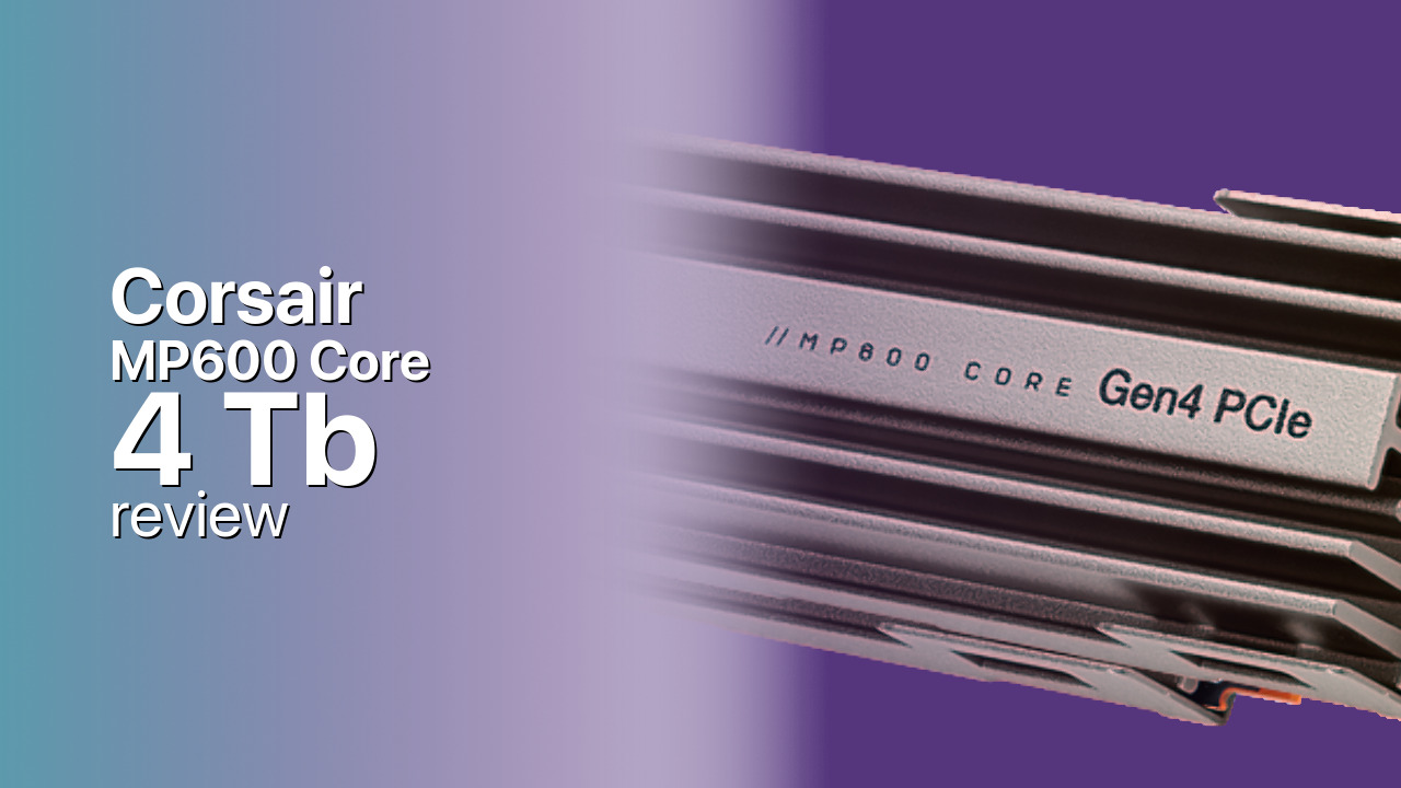 Corsair MP600 Core 4Tb NVMe SSD technical review