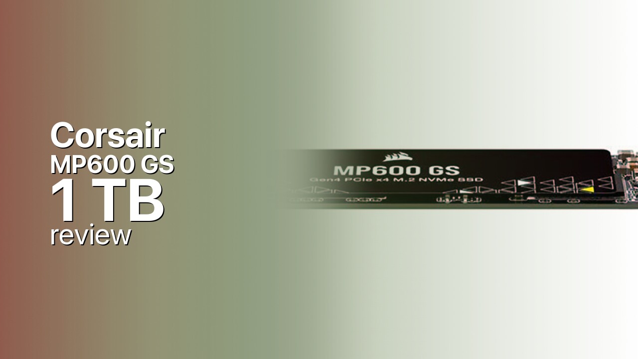 Corsair MP600 GS 1TB SSD tech specifications Corsair MP600 GS 1TB SSD tech specifications