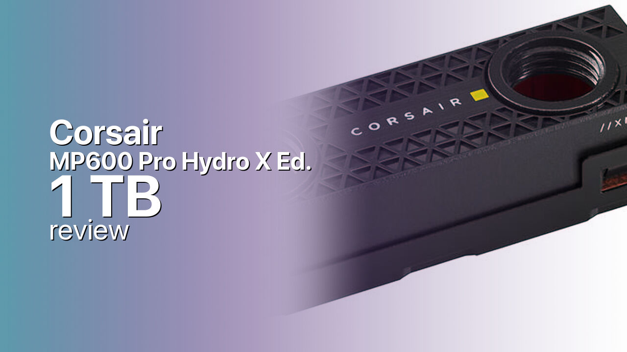 Corsair MP600 Pro Hydro X Ed. 1TB NVMe SSD technical specifications Corsair MP600 Pro Hydro X Ed. 1TB NVMe SSD technical specifications