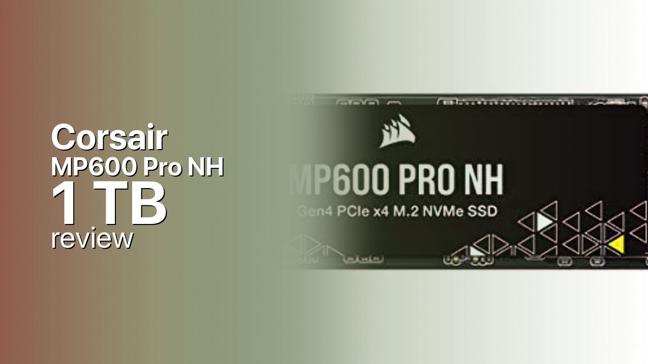 Corsair MP600 Pro NH 1TB NVMe SSD technical review Corsair MP600 Pro NH 1TB NVMe SSD technical review